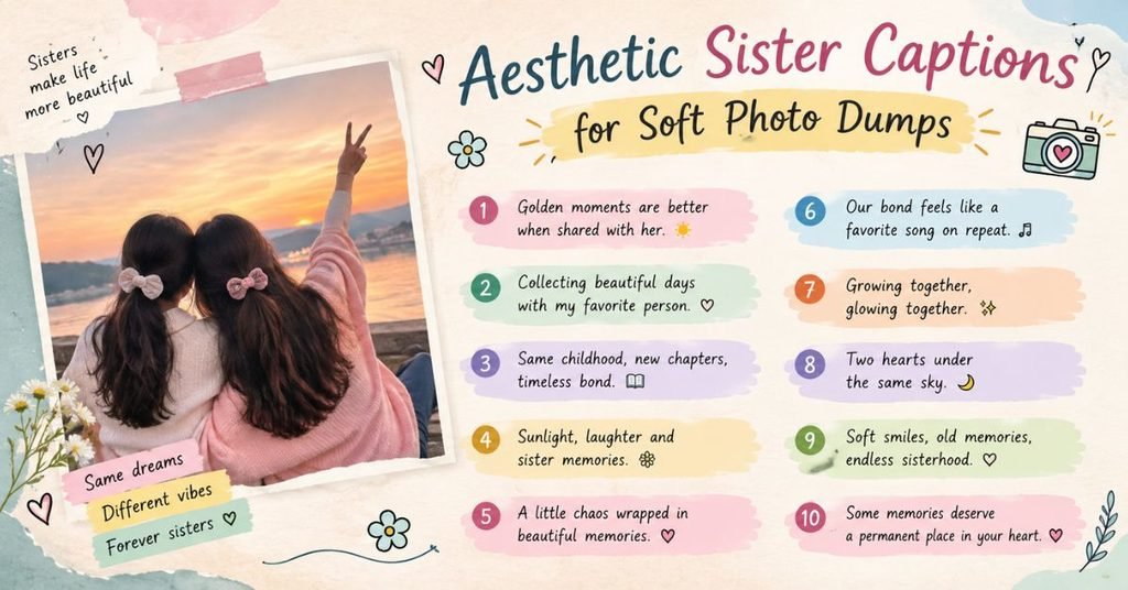 Aesthetic Sister Captions for Soft Photo Dumps