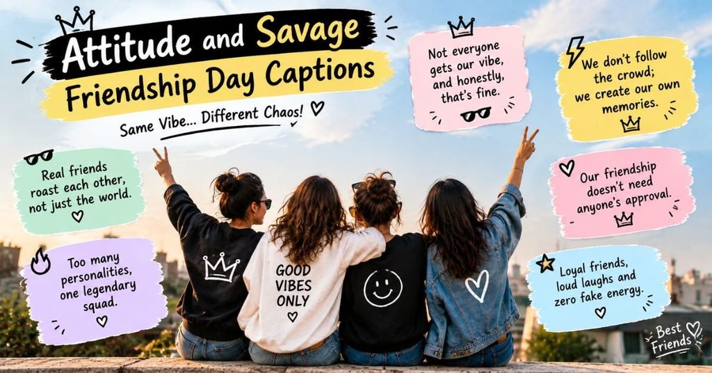 Attitude and Savage Friendship Day Captions
