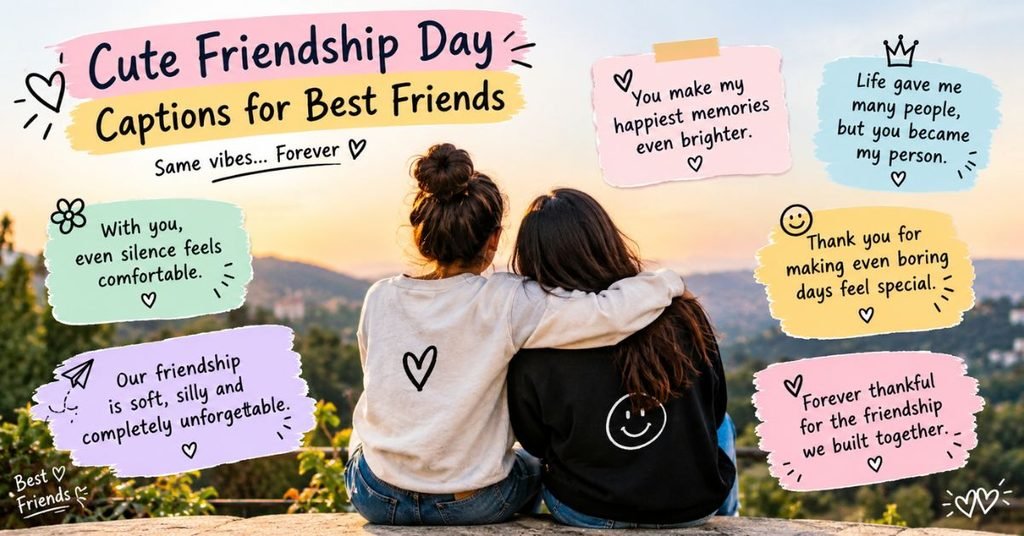 Cute Friendship Day Captions for Best Friends