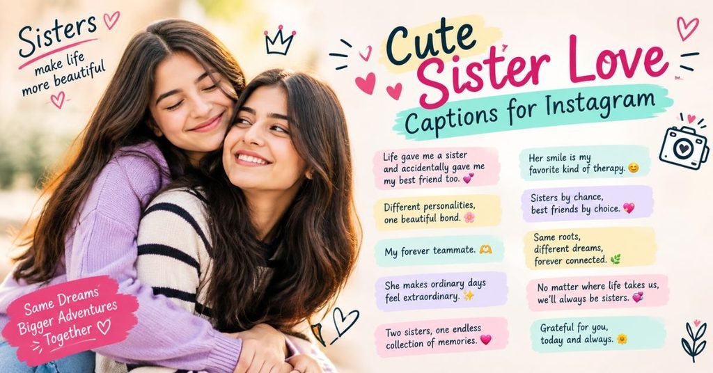 Cute Sister Love Captions for Instagram