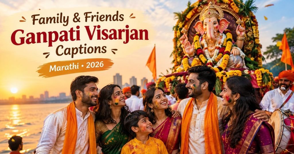 Family & Friends Ganpati Visarjan Captions