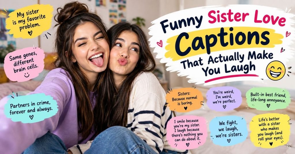 Funny Sister Love Captions That Actually Make You Laugh