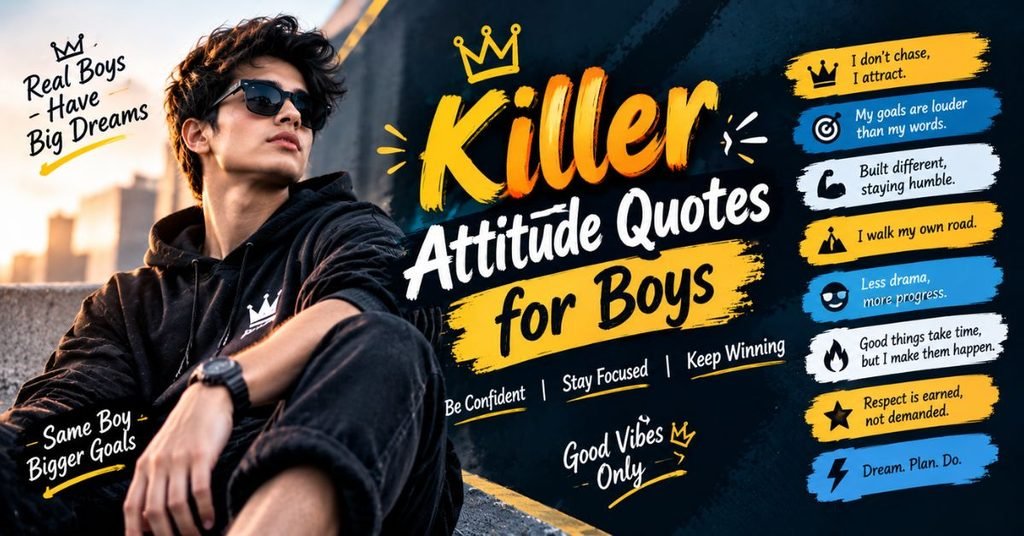 👦 Killer Attitude Quotes for Boys