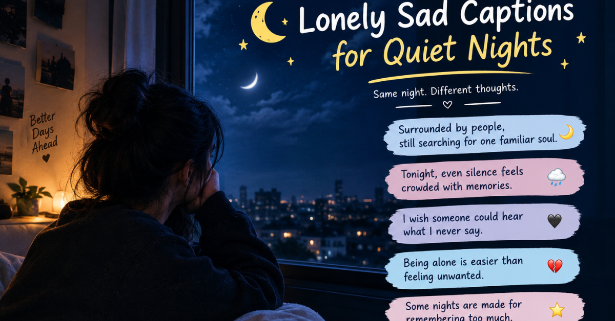 Lonely Sad Captions for Quiet Nights