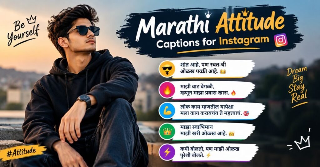 Marathi Attitude Captions for Instagram