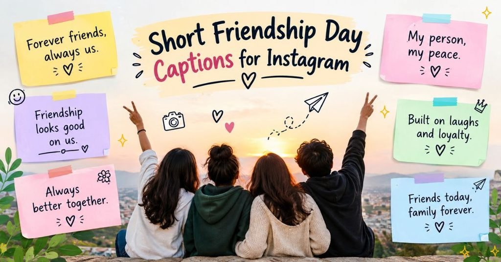 Short Friendship Day Captions for Instagram