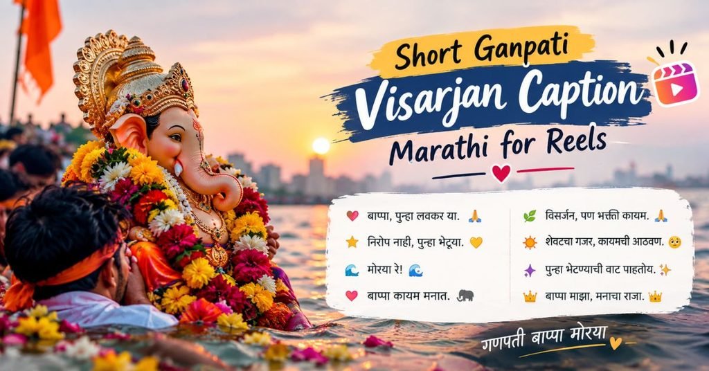 Short Ganpati Visarjan Caption Marathi for Reels