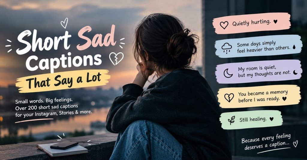 Short Sad Captions That Say a Lot