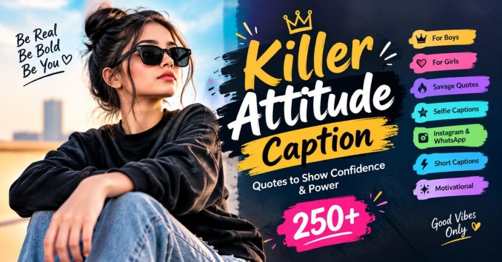 Killer Attitude Captions to Show Confidence & Power (250 Quotes)