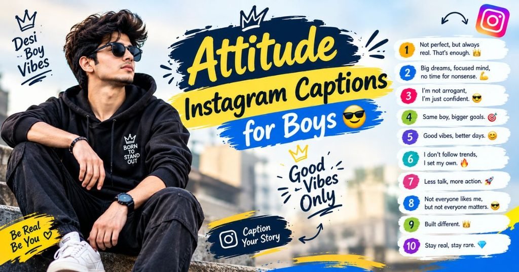 Attitude Instagram Captions for Boys