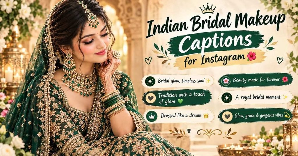 Indian Bridal Makeup Captions for Instagram