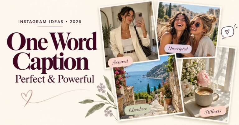 One Word Caption: Perfect & Powerful Instagram Ideas (2026)