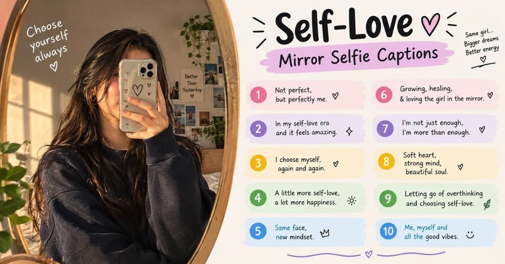 Self-Love Mirror Selfie Captions