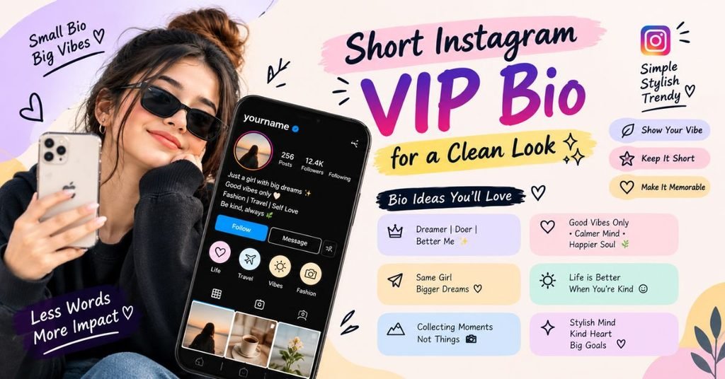 Short Instagram VIP Bio for a Clean Look