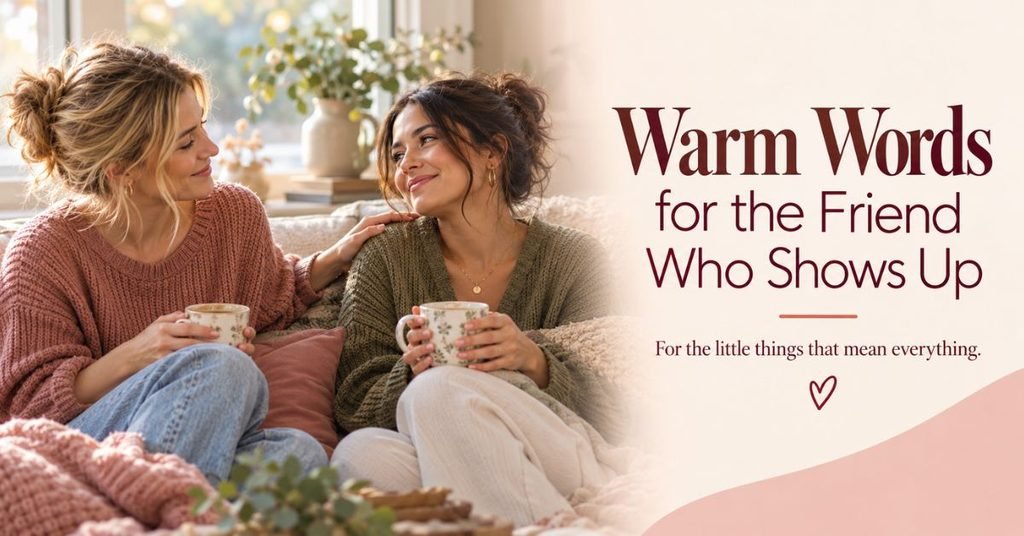 Warm Words for the Friend Who Shows Up 