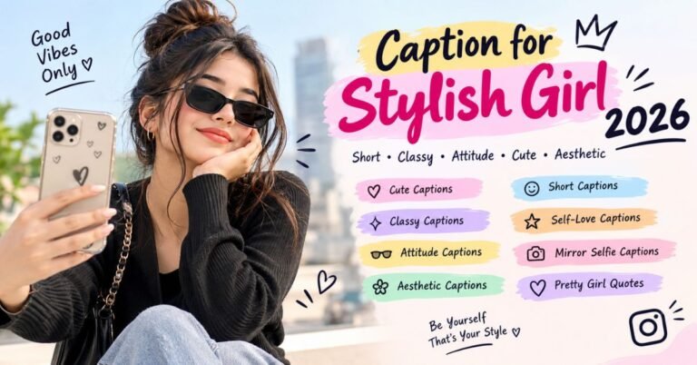 caption for stylish girl